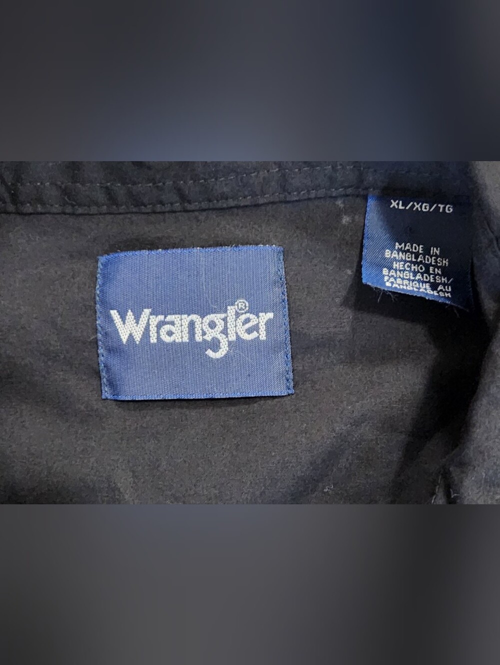 Vintage Wrangler Black Casual Western Button-Down Pearl Snap Shirt XL - Picture 2 of 6